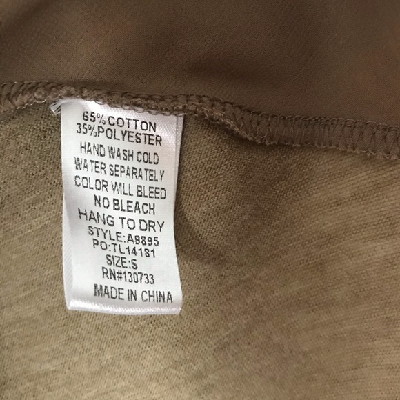 Umgee Layered Tunic Mocha Mini Dress - Picture 6 of 6